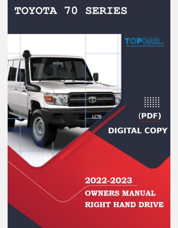 toyota land cruiser 70 series 2022-2023 owners  manual